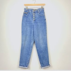 Vintage Sasson Light-Wash Button Fly Jeans
